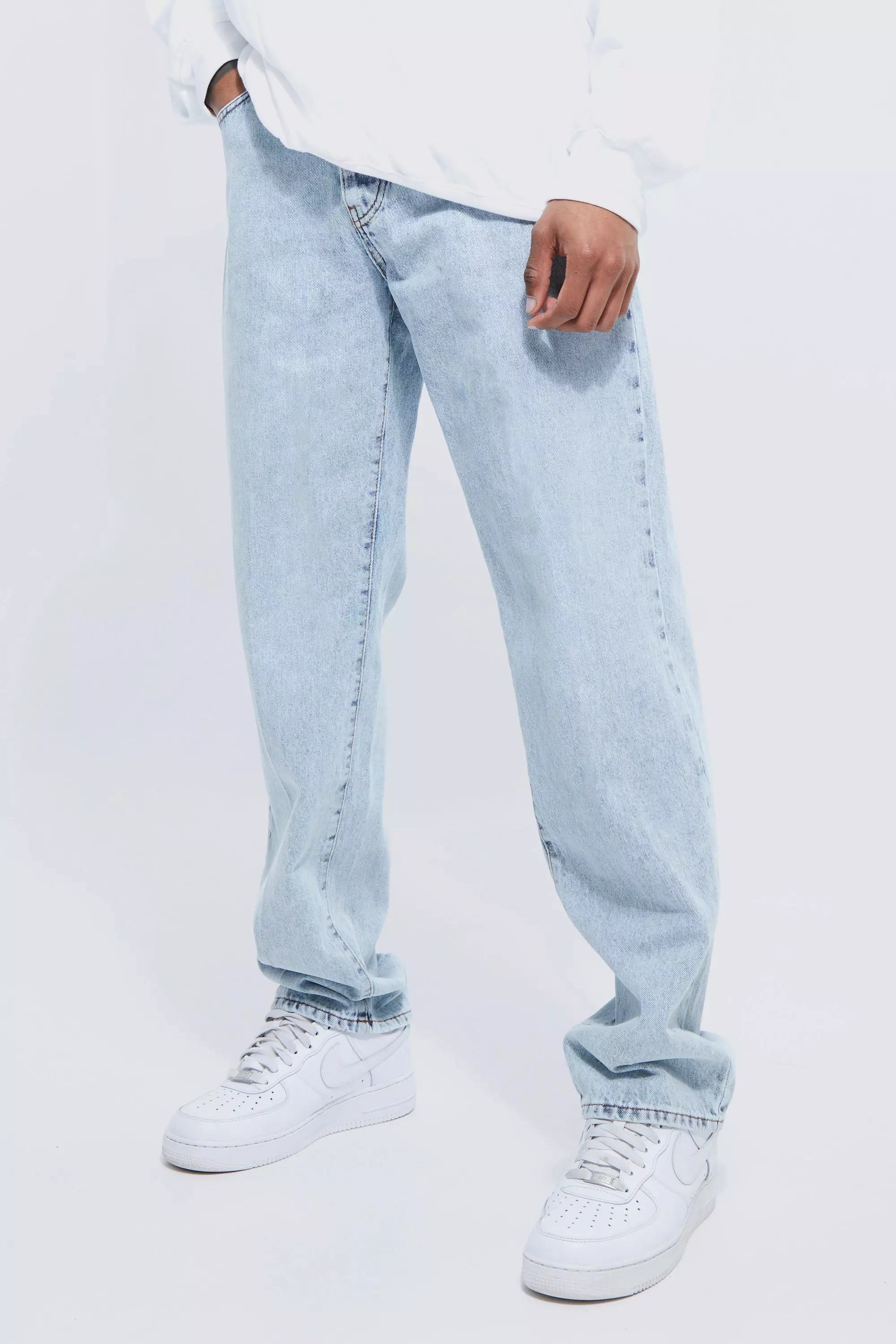 Mens jeans with pleats in front sale